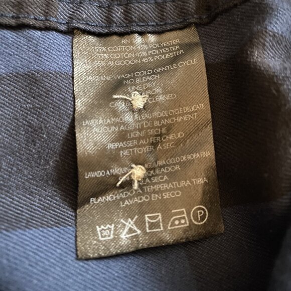 Slate & Stone Flannel Button Down Shirt - Royal Blue & Black Buffalo Plaid - Med - Picture 8 of 8